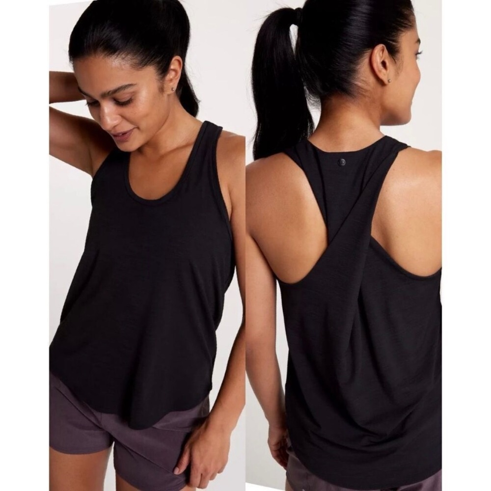 NWT Calia Tank Top Twist Back Sleeveless Athletic Casual Medium White Yoga gym